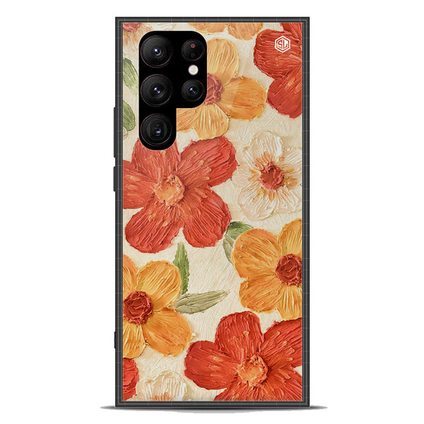 Floral Series Soft Phone Case - Premium Glass Case - Design 6 - Samsung Galaxy S23 Ultra 5G