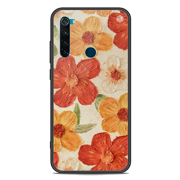 Floral Series Soft Phone Case - Premium Glass Case - Design 6 - Xiaomi Redmi Note 8 2021