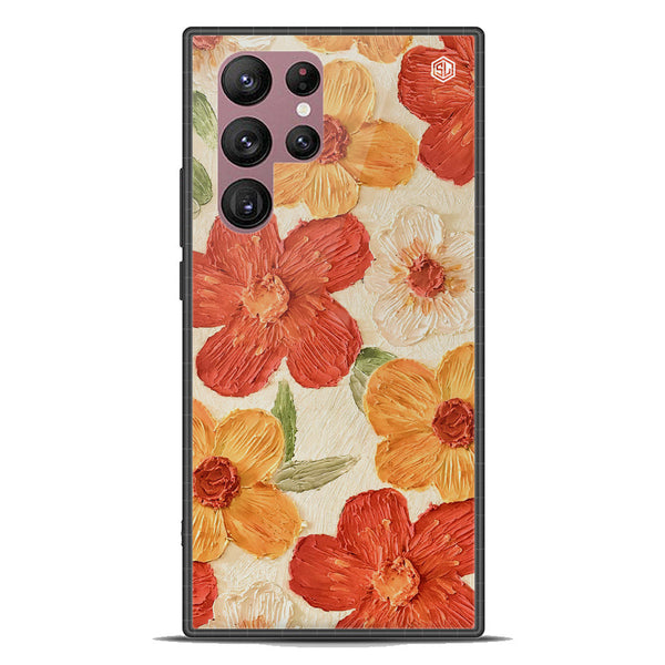 Floral Series Soft Phone Case - Premium Glass Case - Design 6 - Samsung Galaxy S22 Ultra 5G