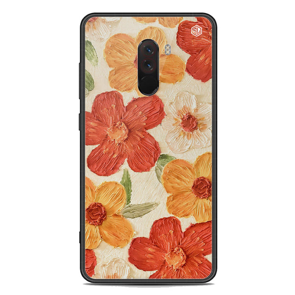 Floral Series Soft Phone Case - Premium Glass Case - Design 6 - Xiaomi Pocophone F1