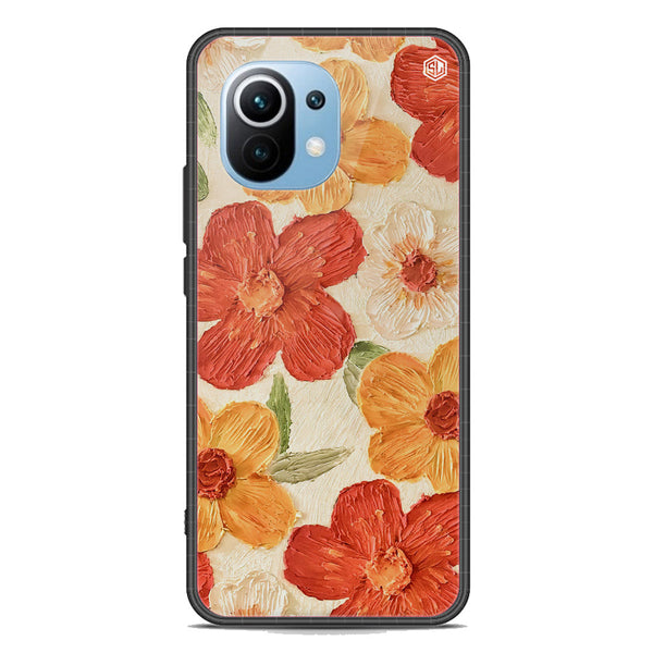 Floral Series Soft Phone Case - Premium Glass Case - Design 6 - Xiaomi Mi 11