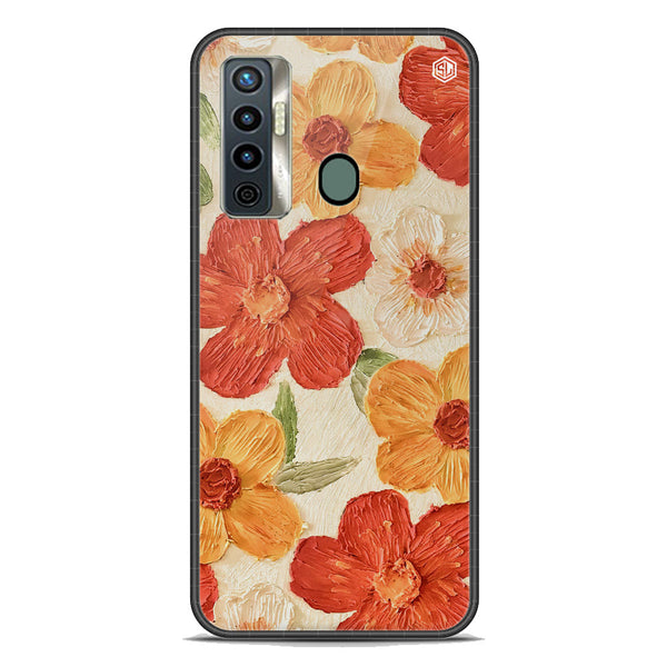 Floral Series Soft Phone Case - Premium Glass Case - Design 6 - Tecno Camon 17