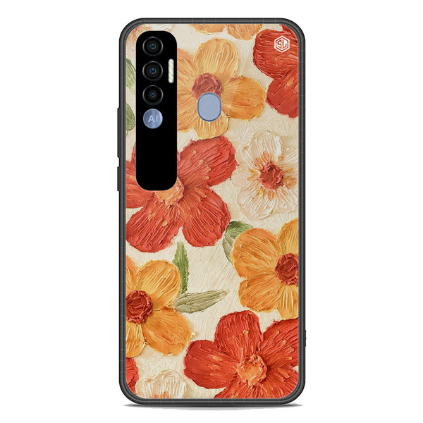 Floral Series Soft Phone Case - Premium Glass Case - Design 6 - Tecno Spark 7 Pro