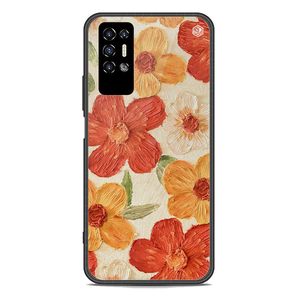 Floral Series Soft Phone Case - Premium Glass Case - Design 6 - Tecno Pova 2