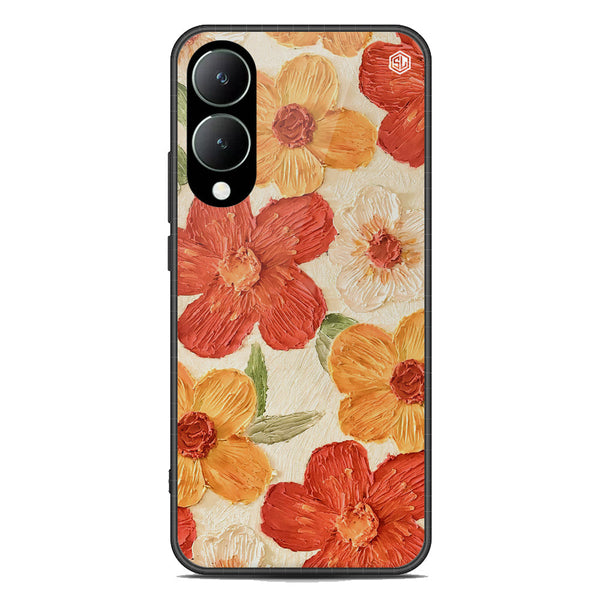 Floral Series Soft Phone Case - Premium Glass Case - Design 6 - Vivo Y17s