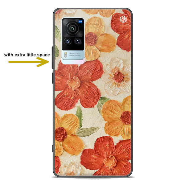 Floral Series Soft Phone Case - Premium Glass Case - Design 6 - Vivo X60