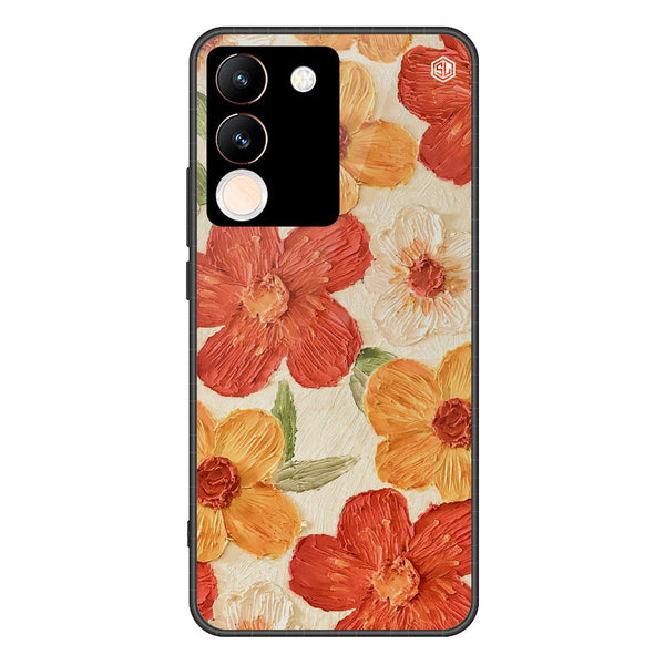 Floral Series Soft Phone Case - Premium Glass Case - Design 6 - Vivo V29e