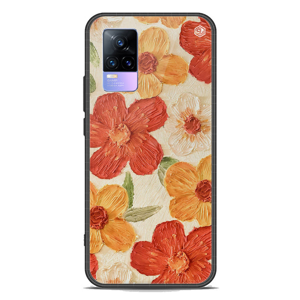 Floral Series Soft Phone Case - Premium Glass Case - Design 6 - Vivo V21e