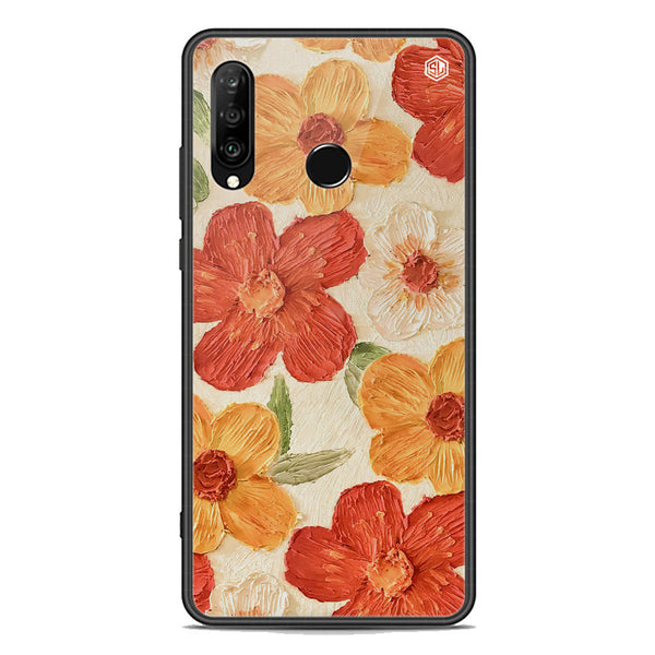 Floral Series Soft Phone Case - Premium Glass Case - Design 6 - Huawei P30 lite