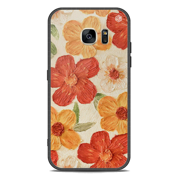 Floral Series Soft Phone Case - Premium Glass Case - Design 6 - Samsung Galaxy S7