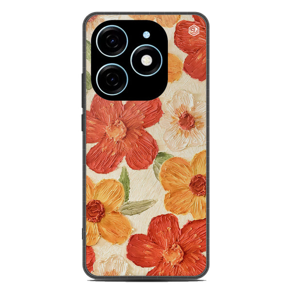 Floral Series Soft Phone Case - Premium Glass Case - Design 6 - Tecno Spark 20