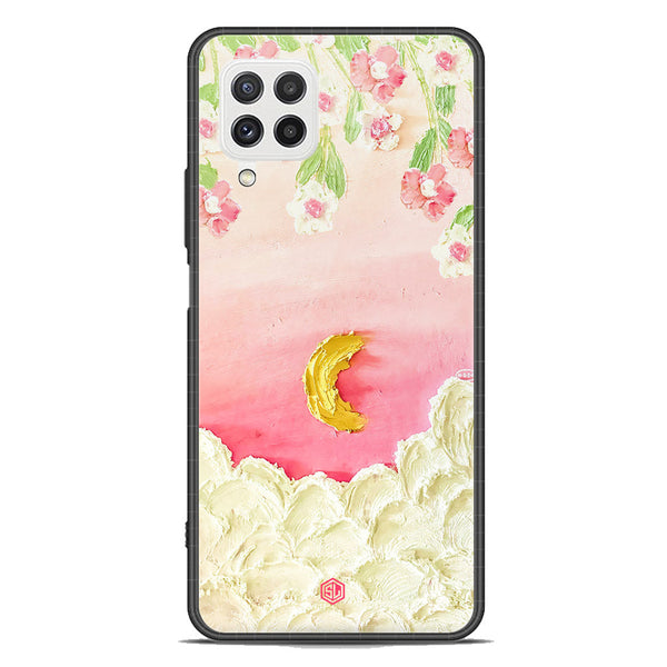 Floral Series Soft Phone Case - Premium Glass Case - Design 7 - Samsung Galaxy A22 4G