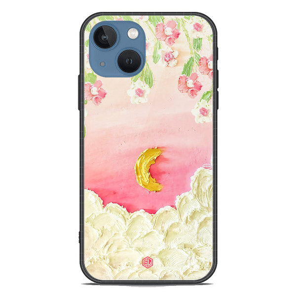 Floral Series Soft Phone Case - Premium Glass Case - Design 7 - iPhone 13