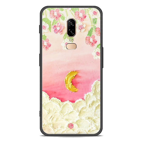 Floral Series Soft Phone Case - Premium Glass Case - Design 7 - OnePlus 6