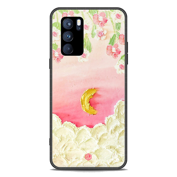 Floral Series Soft Phone Case - Premium Glass Case - Design 7 - Oppo Reno 6 Pro 5G