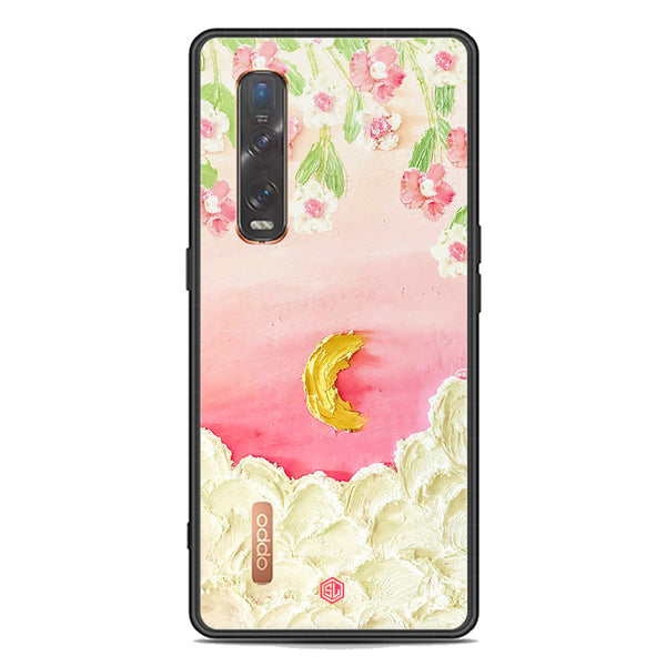 Floral Series Soft Phone Case - Premium Glass Case - Design 7 - Oppo Find X2 Pro