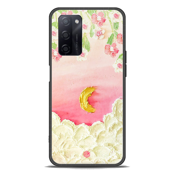 Floral Series Soft Phone Case - Premium Glass Case - Design 7 - Oppo A55s