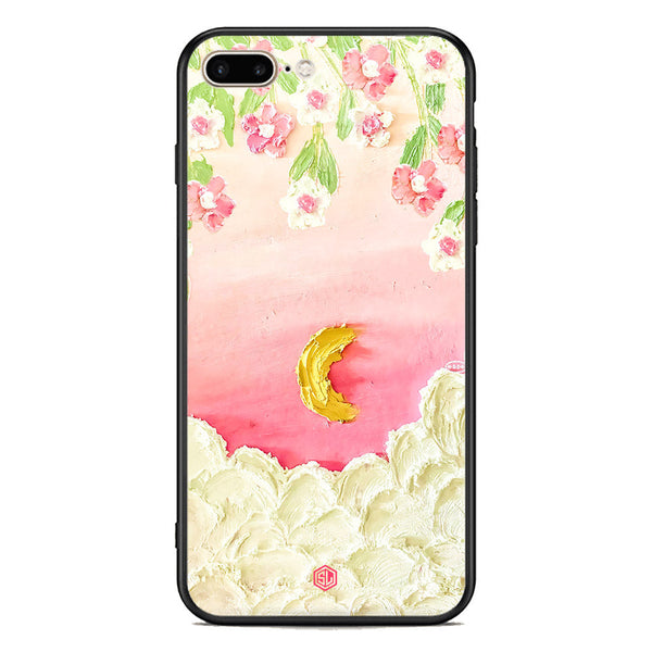 Floral Series Soft Phone Case - Premium Glass Case - Design 7 - iPhone 8 Plus / 7 Plus