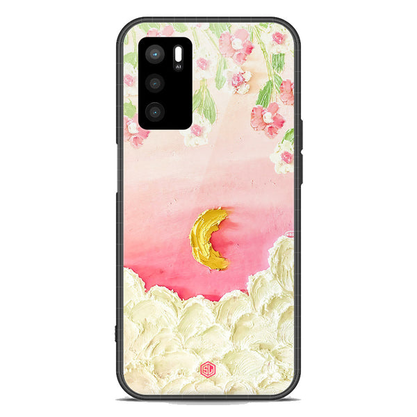 Floral Series Soft Phone Case - Premium Glass Case - Design 7 - Oppo A16