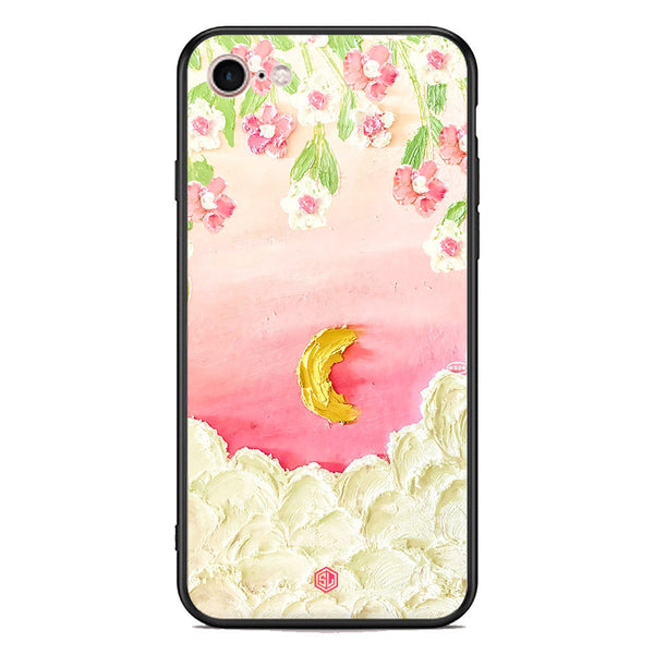 Floral Series Soft Phone Case - Premium Glass Case - Design 7 - iPhone 8 / 7