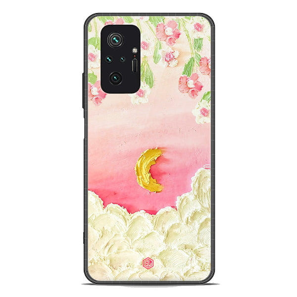 Floral Series Soft Phone Case - Premium Glass Case - Design 7 - Xiaomi Redmi Note 10 Pro Max
