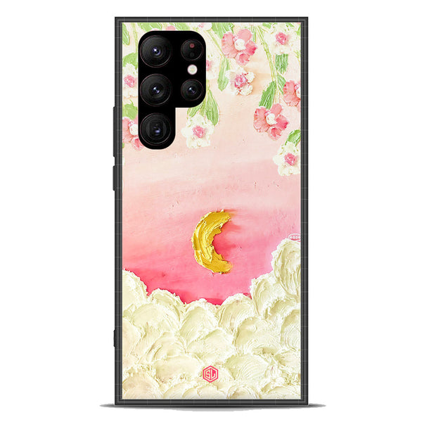 Floral Series Soft Phone Case - Premium Glass Case - Design 7 - Samsung Galaxy S23 Ultra 5G
