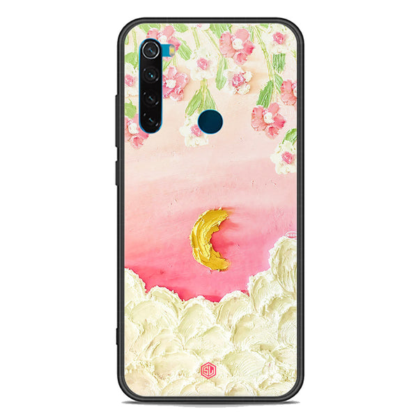 Floral Series Soft Phone Case - Premium Glass Case - Design 7 - Xiaomi Redmi Note 8 2021