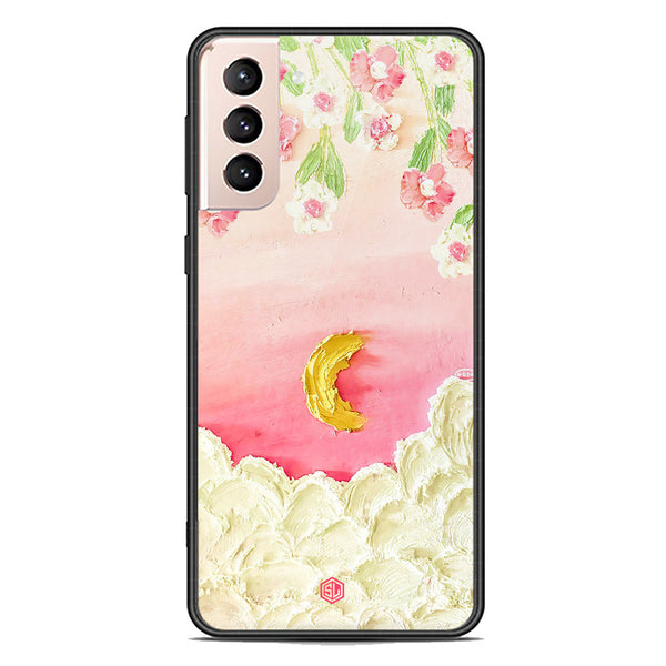 Floral Series Soft Phone Case - Premium Glass Case - Design 7 - Samsung Galaxy S22 5G