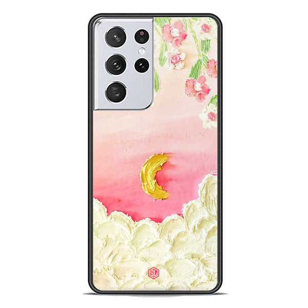 Floral Series Soft Phone Case - Premium Glass Case - Design 7 - Samsung Galaxy S21 Ultra 5G