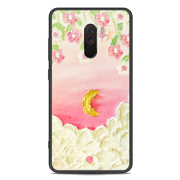Floral Series Soft Phone Case - Premium Glass Case - Design 7 - Xiaomi Pocophone F1