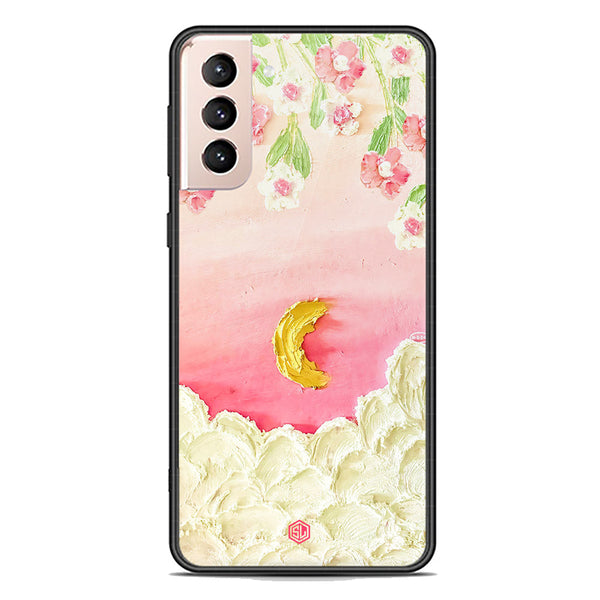 Floral Series Soft Phone Case - Premium Glass Case - Design 7 - Samsung Galaxy S21 FE 5G