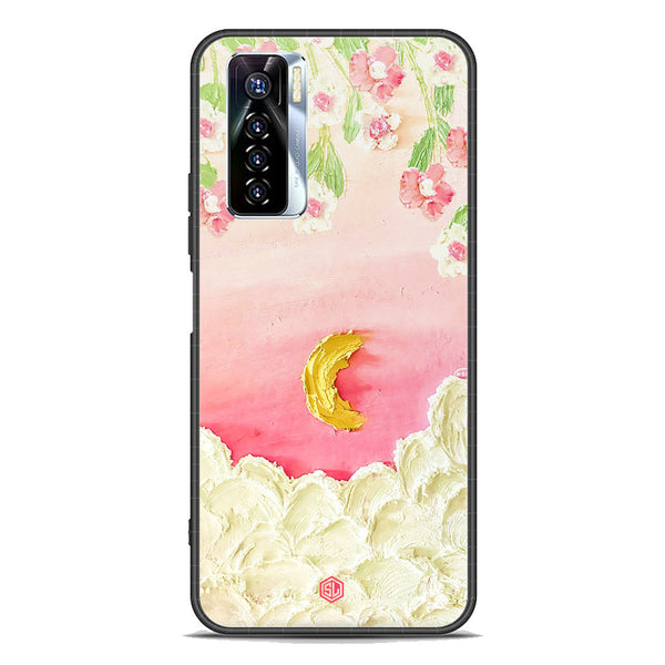 Floral Series Soft Phone Case - Premium Glass Case - Design 7 - Tecno Camon 17 Pro