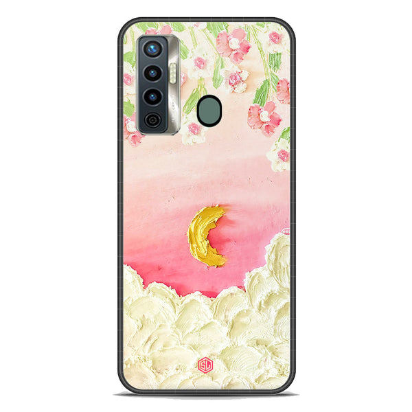 Floral Series Soft Phone Case - Premium Glass Case - Design 7 - Tecno Camon 17