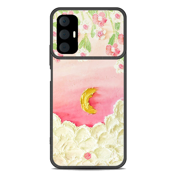 Floral Series Soft Phone Case - Premium Glass Case - Design 7 - Tecno Spark 8 Pro