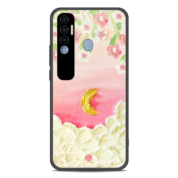 Floral Series Soft Phone Case - Premium Glass Case - Design 7 - Tecno Spark 7 Pro