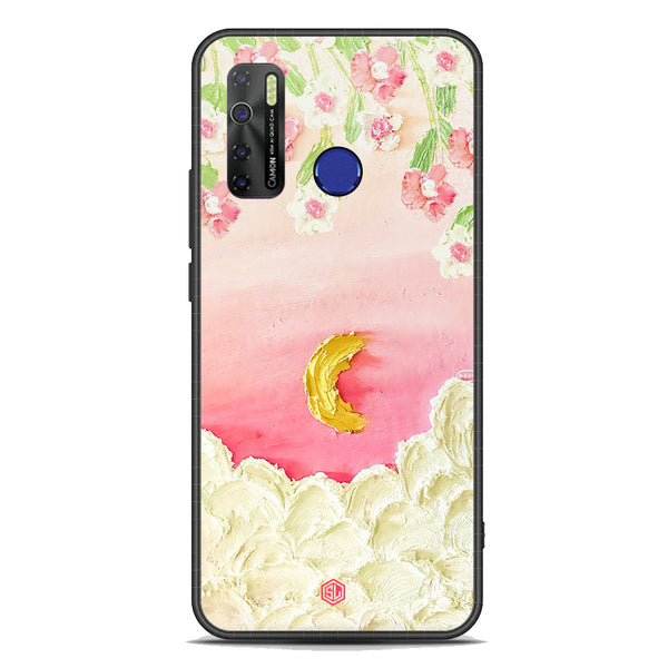 Floral Series Soft Phone Case - Premium Glass Case - Design 7 - Tecno Spark 5