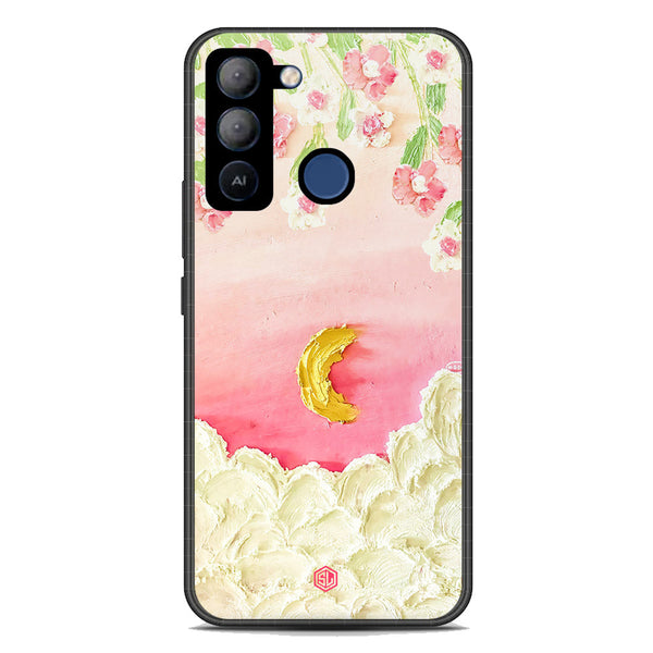 Floral Series Soft Phone Case - Premium Glass Case - Design 7 - Tecno Pop 5 LTE