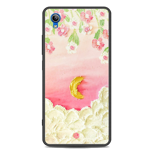 Floral Series Soft Phone Case - Premium Glass Case - Design 7 - Vivo Y91i