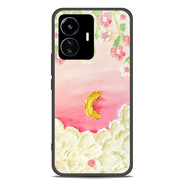 Floral Series Soft Phone Case - Premium Glass Case - Design 7 - Vivo Y77 5G