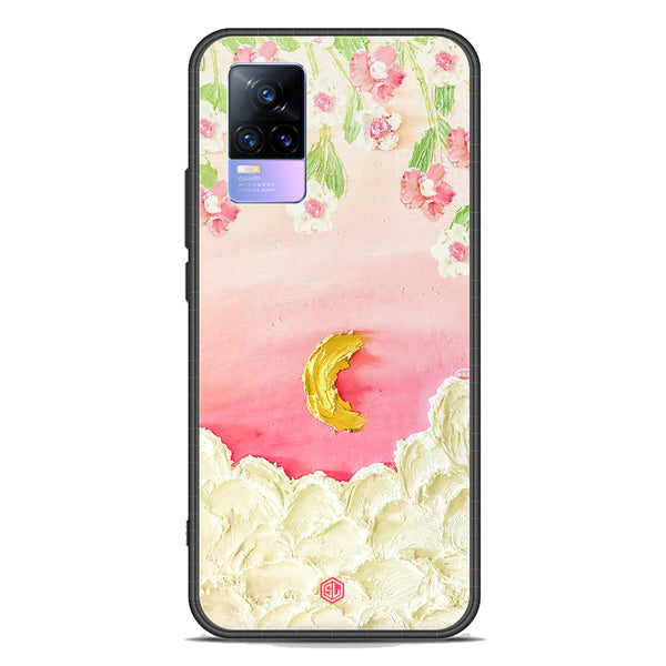 Floral Series Soft Phone Case - Premium Glass Case - Design 7 - Vivo Y73