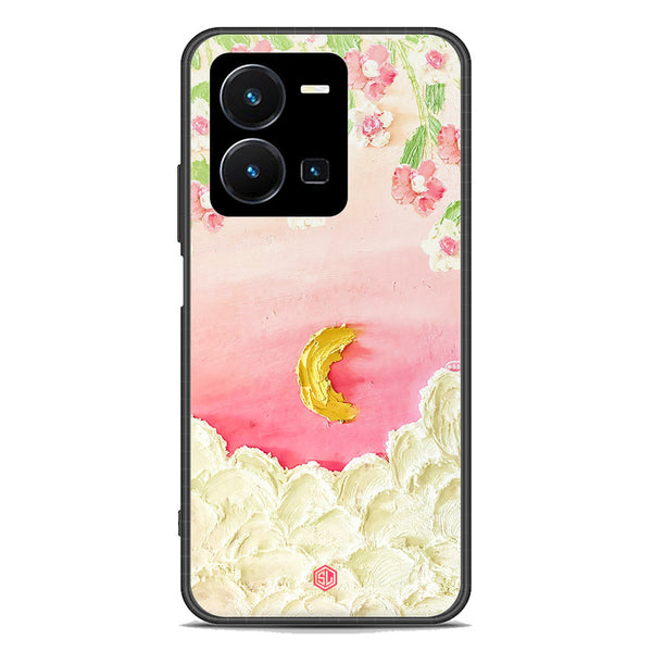Floral Series Soft Phone Case - Premium Glass Case - Design 7 - Vivo Y35