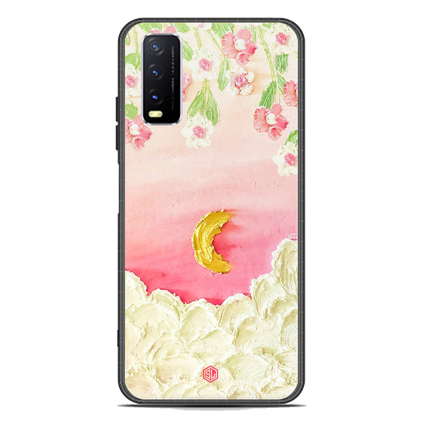 Floral Series Soft Phone Case - Premium Glass Case - Design 7 - Vivo Y20s
