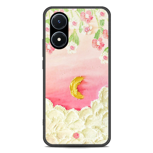 Floral Series Soft Phone Case - Premium Glass Case - Design 7 - Vivo Y02s