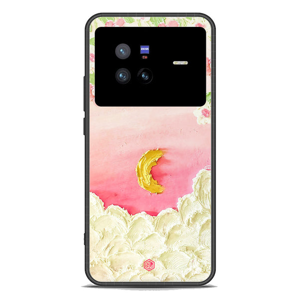 Floral Series Soft Phone Case - Premium Glass Case - Design 7 - Vivo X80