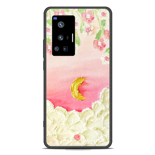 Floral Series Soft Phone Case - Premium Glass Case - Design 7 - Vivo X70 Pro