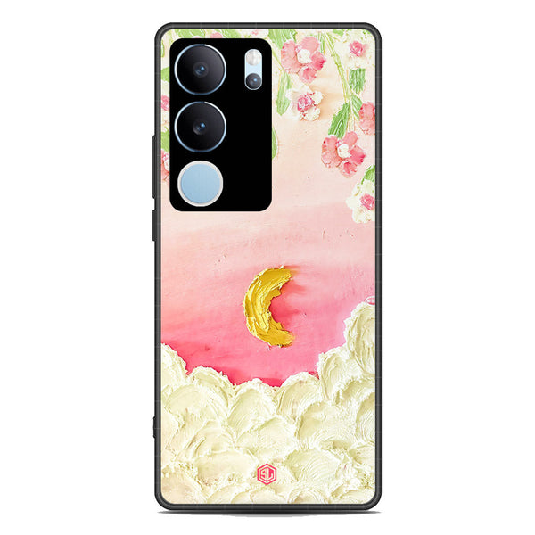 Floral Series Soft Phone Case - Premium Glass Case - Design 7 - Vivo V29