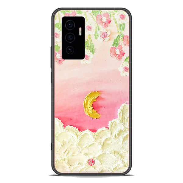 Floral Series Soft Phone Case - Premium Glass Case - Design 7 - Vivo V23e