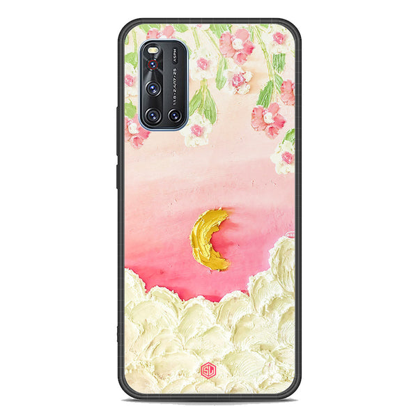 Floral Series Soft Phone Case - Premium Glass Case - Design 7 - Vivo V19