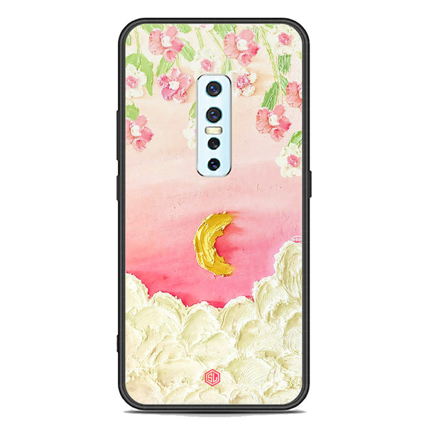 Floral Series Soft Phone Case - Premium Glass Case - Design 7 - Vivo V17 Pro
