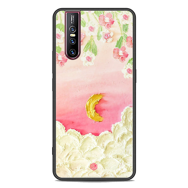 Floral Series Soft Phone Case - Premium Glass Case - Design 7 - Vivo V15 Pro